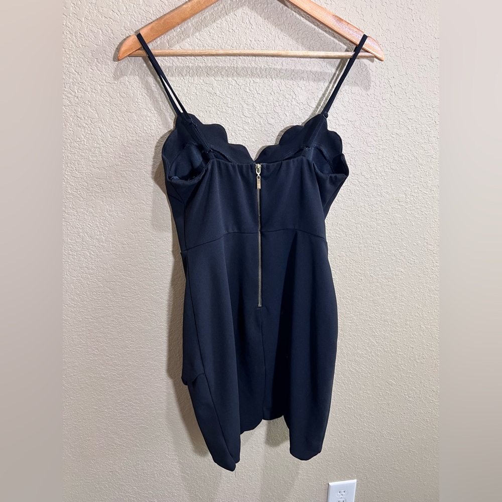 B Darlin Women’s Black Scalloped Dress - Picture 3 of 3